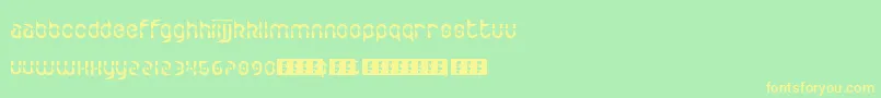 ZdykLeo Font – Yellow Fonts on Green Background