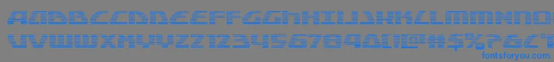 フォントGlobaldynamicsgrad – 灰色の背景に青い文字