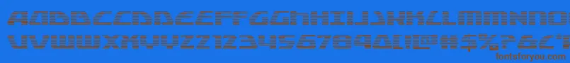 Globaldynamicsgrad Font – Brown Fonts on Blue Background