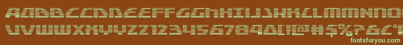 Globaldynamicsgrad Font – Green Fonts on Brown Background