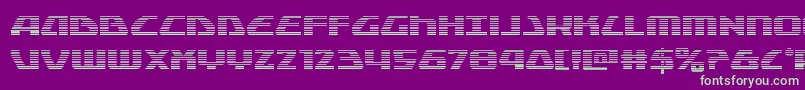 Globaldynamicsgrad Font – Green Fonts on Purple Background
