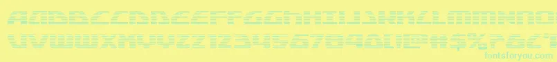 Globaldynamicsgrad Font – Green Fonts on Yellow Background