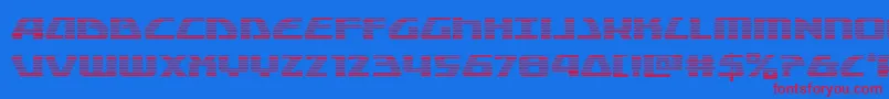 Globaldynamicsgrad Font – Red Fonts on Blue Background