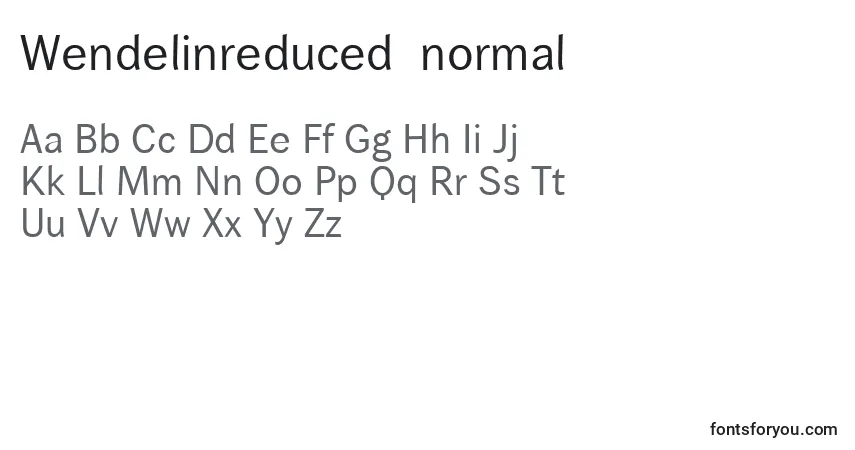 A fonte Wendelinreduced55normal (85967) – alfabeto, números, caracteres especiais