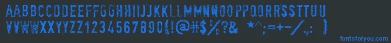 Socialanimal Font – Blue Fonts on Black Background