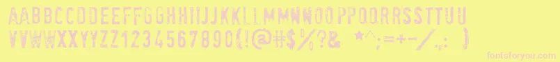 Socialanimal Font – Pink Fonts on Yellow Background