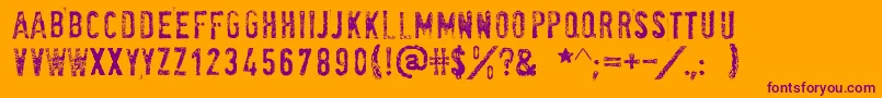 Socialanimal Font – Purple Fonts on Orange Background