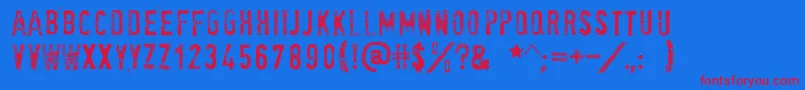 Police Socialanimal – polices rouges sur fond bleu