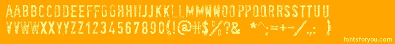 Socialanimal Font – Yellow Fonts on Orange Background