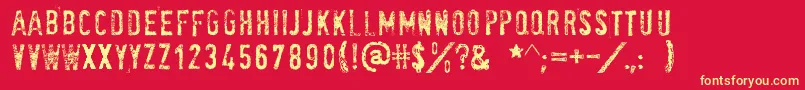 Socialanimal Font – Yellow Fonts on Red Background