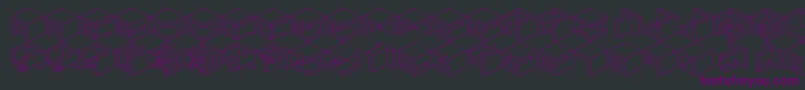 Qbicle1Brk Font – Purple Fonts on Black Background