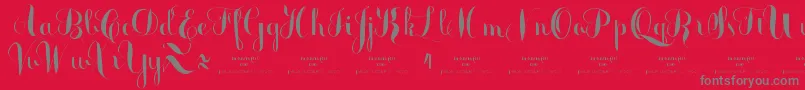 MonmicaDemo Font – Gray Fonts on Red Background