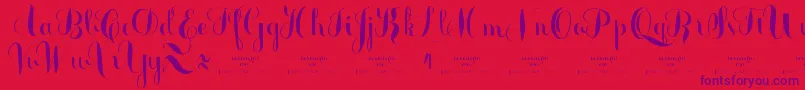 MonmicaDemo Font – Purple Fonts on Red Background