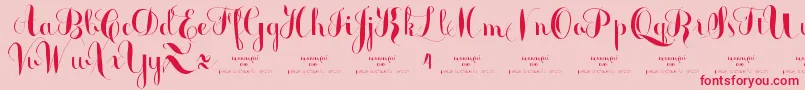 MonmicaDemo Font – Red Fonts on Pink Background