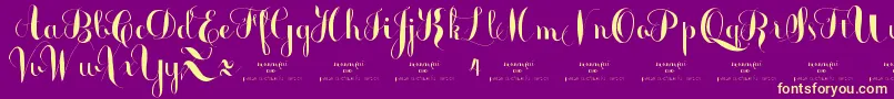 More about MonmicaDemo Font MonmicaDemo Font – Yellow Fonts on Purple Background