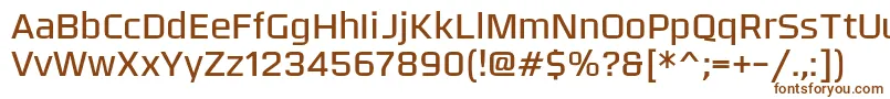 OlneyLight-fontti – ruskeat fontit valkoisella taustalla