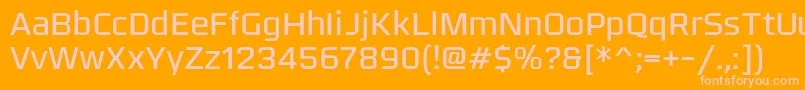 OlneyLight Font – Pink Fonts on Orange Background