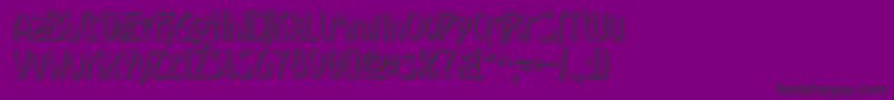 Luxembourg1910Shadow-Schriftart – Schwarze Schriften auf violettem Hintergrund