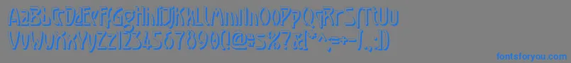 Luxembourg1910Shadow Font – Blue Fonts on Gray Background