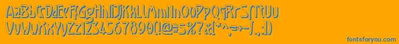 Luxembourg1910Shadow Font – Blue Fonts on Orange Background