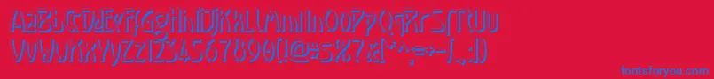 Luxembourg1910Shadow Font – Blue Fonts on Red Background