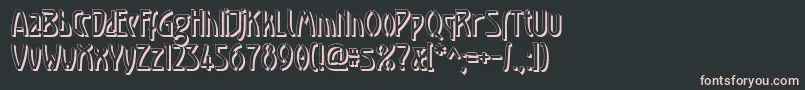 Luxembourg1910Shadow Font – Pink Fonts on Black Background
