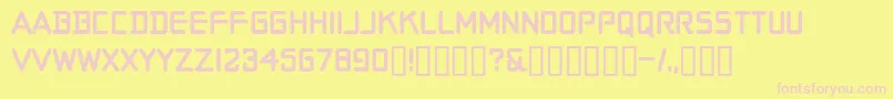 Moto Font – Pink Fonts on Yellow Background