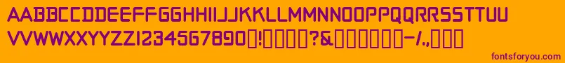 Moto Font – Purple Fonts on Orange Background