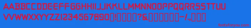 Moto Font – Red Fonts on Blue Background