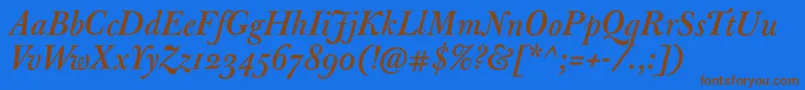 Lisätietoja JbaskervillemedItalic-fontista JbaskervillemedItalic-fontti – ruskeat fontit sinisellä taustalla