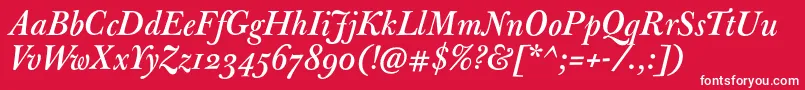 fuente JbaskervillemedItalic – Fuentes Blancas Sobre Fondo Rojo