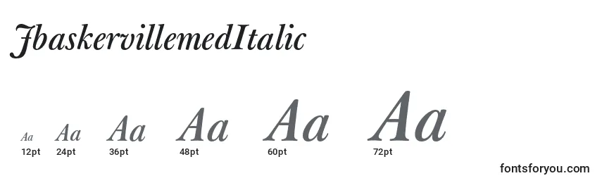 JbaskervillemedItalic Font Sizes