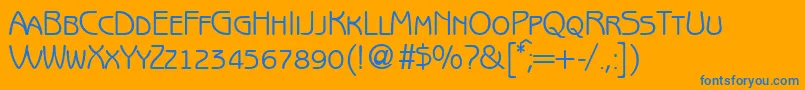 BenjaminsanssmcRegular Font – Blue Fonts on Orange Background