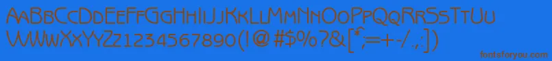 BenjaminsanssmcRegular Font – Brown Fonts on Blue Background