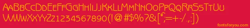 BenjaminsanssmcRegular Font – Orange Fonts on Red Background