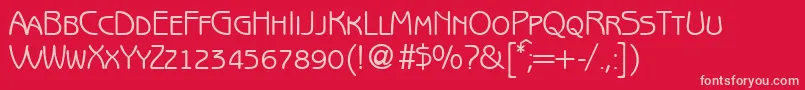 BenjaminsanssmcRegular Font – Pink Fonts on Red Background