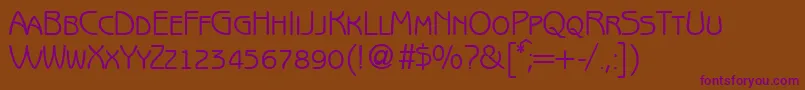 BenjaminsanssmcRegular Font – Purple Fonts on Brown Background
