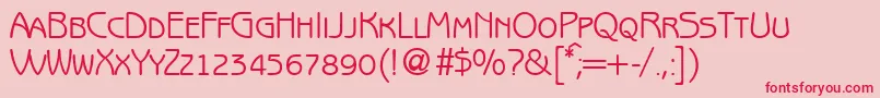 BenjaminsanssmcRegular Font – Red Fonts on Pink Background