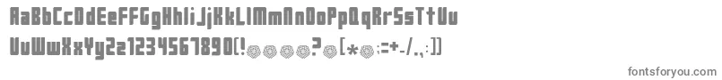 フォントTosh.0 – 白い背景に灰色の文字
