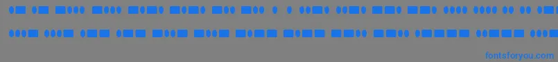 RadiosinmotionhardRegular-Schriftart – Blaue Schriften auf grauem Hintergrund
