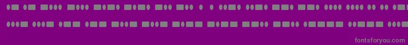フォントRadiosinmotionhardRegular – 紫の背景に灰色の文字
