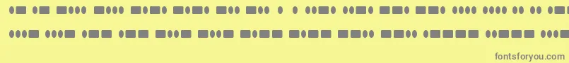 RadiosinmotionhardRegular Font – Gray Fonts on Yellow Background