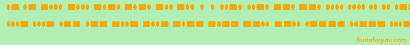 RadiosinmotionhardRegular Font – Orange Fonts on Green Background
