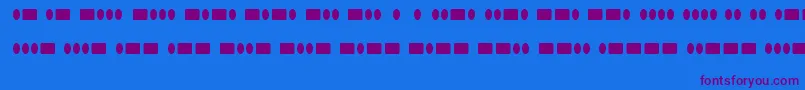 フォントRadiosinmotionhardRegular – 紫色のフォント、青い背景