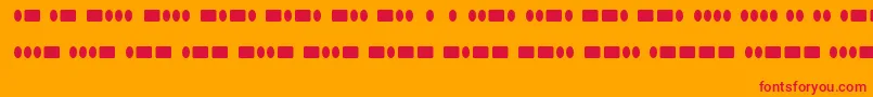RadiosinmotionhardRegular Font – Red Fonts on Orange Background