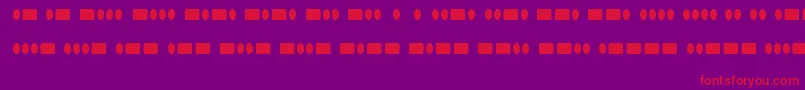RadiosinmotionhardRegular-Schriftart – Rote Schriften auf violettem Hintergrund