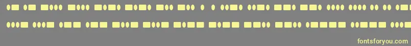 フォントRadiosinmotionhardRegular – 黄色のフォント、灰色の背景