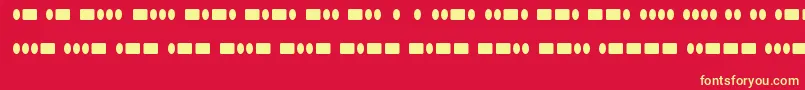 RadiosinmotionhardRegular Font – Yellow Fonts on Red Background