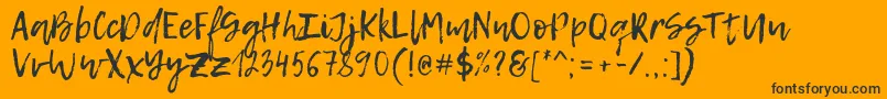 LemonTuesday Font – Black Fonts on Orange Background