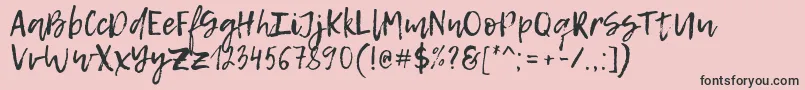 LemonTuesday Font – Black Fonts on Pink Background